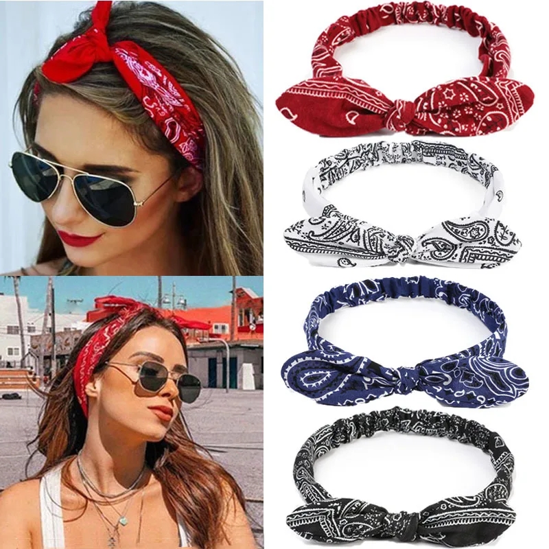 Ethnic Fashion Accessories - Vintage Çapraz Düğüm Elastik Hairbands Türban