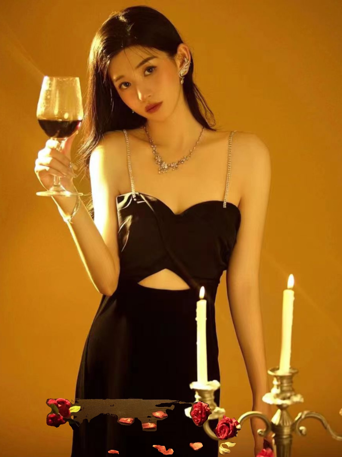 Ethnic Fashion Studio - Seksi Sırtı Açık Askılı Elbise Fotoğraf