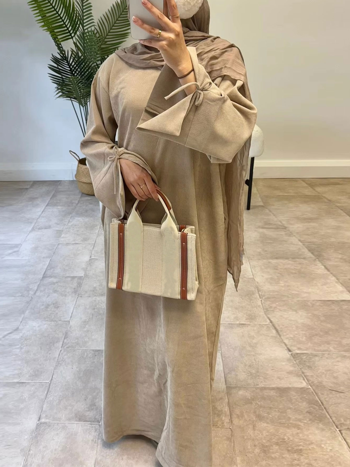 Abaya Modest Wear - Ramazan Yay-düğüm Dubai Abaya Elbise Lüks