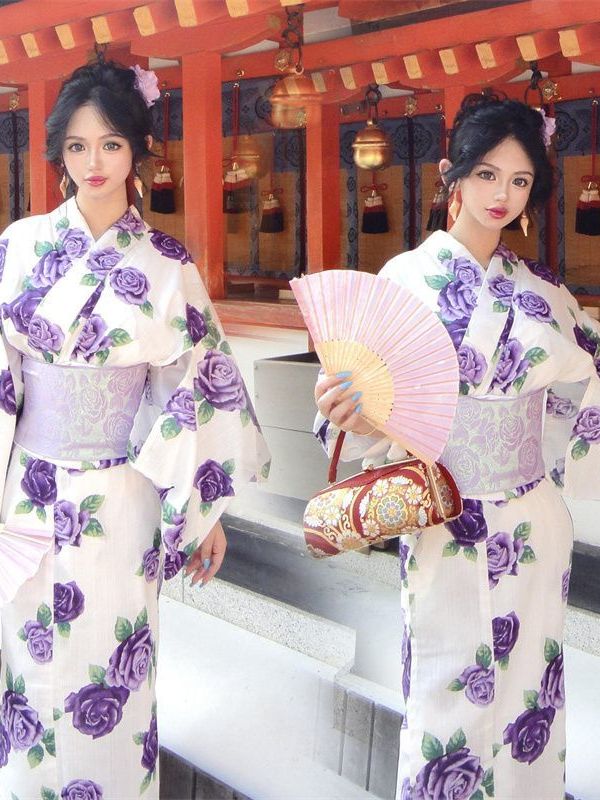 Ethnic Fashion Online - Geleneksel Japon Kimono Tarzı Fotoğrafçılık Elbisesi