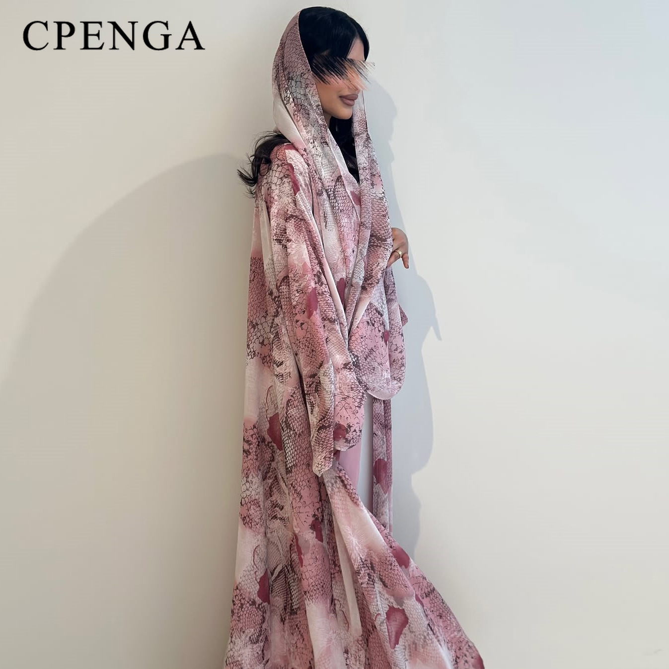 2026 Lüks Dubai Pembe Baskılı  - Abaya Modest Wear incelemesi ve fiyatı