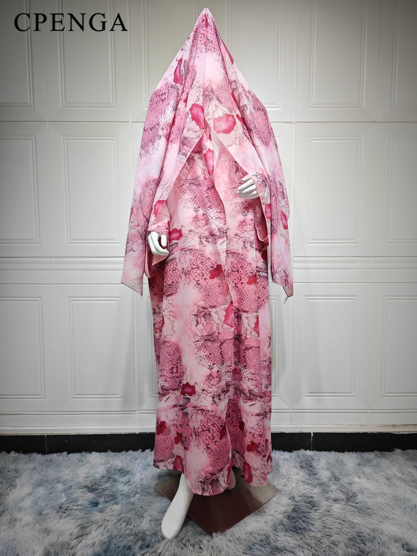 2026 Lüks Dubai Pembe Baskılı  - Abaya Modest Wear incelemesi ve fiyatı