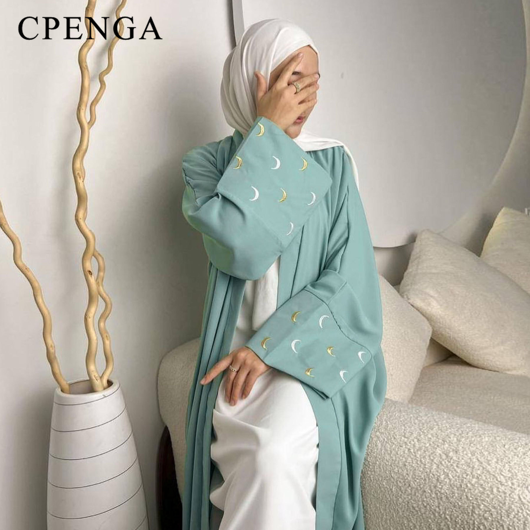 2024 Yeni Ay İşlemeli Dubai Aç - Abaya Modest Wear incelemesi ve fiyatı